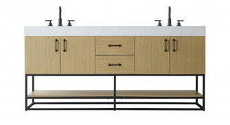 72 inch Double Bathroom Vanity in Honey Brown (758|VF29272DMHB)