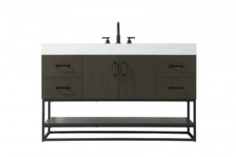 54 inch Single Bathroom Vanity in Mocha Brown (758|VF29254MMB)