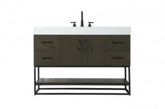 48 inch Single Bathroom Vanity in Mocha Brown (758|VF29248MMB)