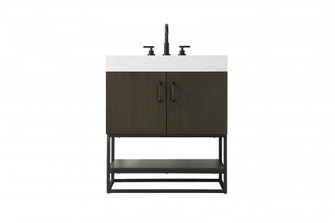 30 inch Single Bathroom Vanity in Mocha Brown (758|VF29230MMB)