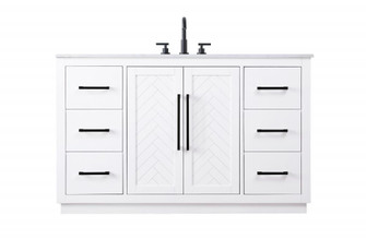 54 inch Single Bathroom Vanity in White (758|VF29054WH)