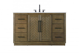 54 inch Single Bathroom Vanity in Hazel Oak (758|VF29054HO)