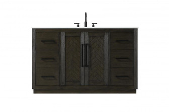 54 inch Single Bathroom Vanity in Chocolate Oak (758|VF29054CO)