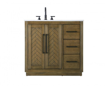 36 inch Single Bathroom Vanity in Hazel Oak (758|VF29036HO)