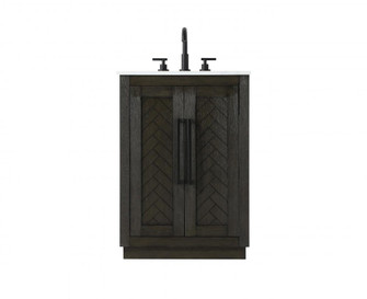 24 inch Single Bathroom Vanity in Chocolate Oak (758|VF29024CO)