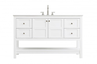 54 inch Single Bathroom Vanity in White (758|VF16454WH)