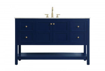 54 inch Single Bathroom Vanity in Blue (758|VF16454BL)