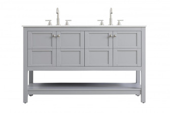 54 inch Double Bathroom Vanity in Grey (758|VF16454DGR)