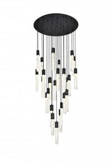 Aurora 42 inch Chandelier in Black (758|2089G42BK)
