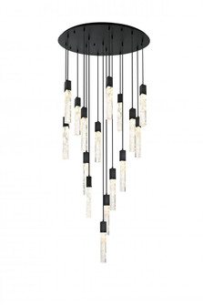 Aurora 36 inch Chandelier in Black (758|2089G36BK)