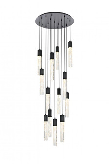 Aurora 30 inch Chandelier in Black (758|2089G30BK)