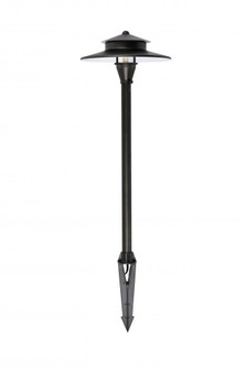 Outdoor 12V Cast Brass tier path light 9 inch Wide x 24 inch High in Dark Bronze (758|P804-DB)