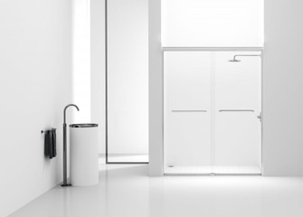 Semi-frameless shower door 60 x 72 in Polished Chrome (758|SD208-6072PCH)