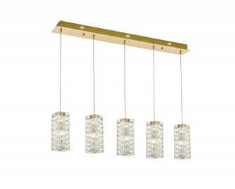 Aston Hang L40'' W5'' H9.5'' LED L5 25W DIM 3CCT Satin Gold (758|3680D5SG)