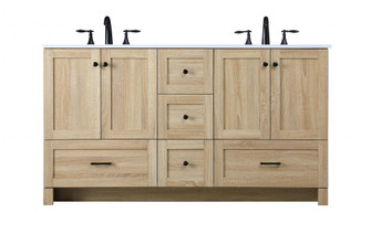 60 Inch Double Bathroom Vanity In Mango Wood (758|VF2860DMW)