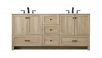 72 Inch Double Bathroom Vanity In Mango Wood (758|VF2872DMW)