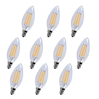 LED E12 CANDELABRA, 3000K, 300 degree, CRI80, ES, UL/CUL, 4W, 40W EQUIVALENT, 15000HRS (758|E12LED111-10PK)