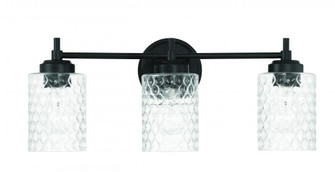 Claire 3 Light Vanity in Flat Black (20|60503-FB)