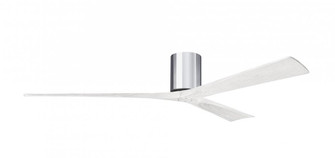 Irene-3H - Three Blade Flush Mount Paddle Fan - 72'' - Polished Chrome Finish - Matte White Blade (230|IR3H-CR-MWH-72)