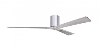 Irene-3H - Three Blade Flush Mount Paddle Fan - 72'' - Brushed Nickel Finish - Barn Wood Tone Bla (230|IR3H-BN-BW-72)