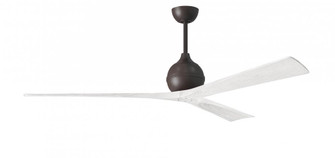 Irene-3 - Three Blade Paddle Fan - 72'' - Textured Bronze Finish - Matte White Blades (230|IR3-TB-MWH-72)