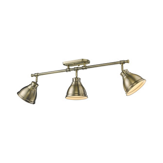 Yep by Golden Lighting Duncan 3-light Semi-Flush Mount in Aged Brass (36|3602-3SF AB-AB)