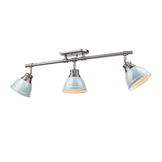 Yep by Golden Lighting Duncan 3-light Semi-Flush Mount in Pewter and Seafoam shade (36|3602-3SF PW-SF)