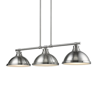 Yep by Golden Lighting Duncan 3-light Island Light in Pewter (36|3602-3LP PW-PW)