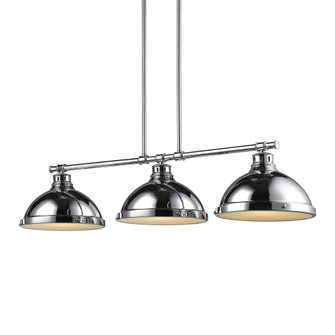 Yep by Golden Lighting Duncan 3-light Island Light in Chrome (36|3602-3LP CH-CH)