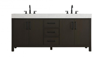 72 inch Double Bathroom Vanity In Mocha Brown (758|VF60672DMMB)