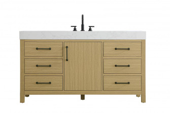 60 inch Single Bathroom Vanity In Honey Brown (758|VF60660MHB)