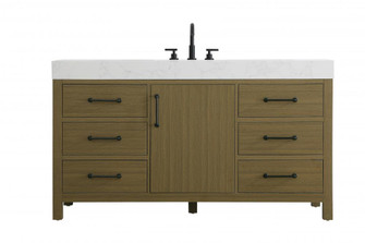 60 inch Single Bathroom Vanity In Chestnut Brown (758|VF60660MCB)