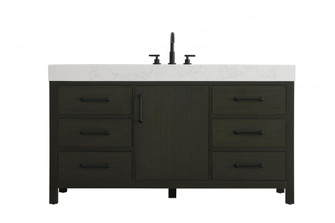 60 inch Single Bathroom Vanity In Mocha Brown (758|VF60660MMB)
