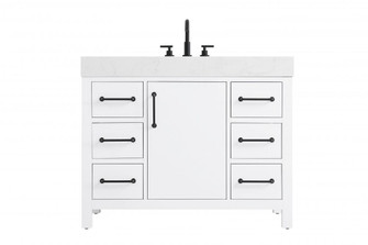 Vanity Cabinet 1DR 6DW 42''W x 22''D x 34''H White (758|VF60642WH)