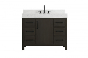 42 inch Single Bathroom Vanity In Mocha Brown with backsplash (758|VF60642MMB-BS)