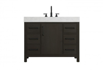 42 inch Single Bathroom Vanity In Mocha Brown (758|VF60642MMB)