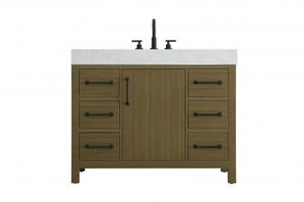 42 inch Single Bathroom Vanity In Chestnut Brown (758|VF60642MCB)