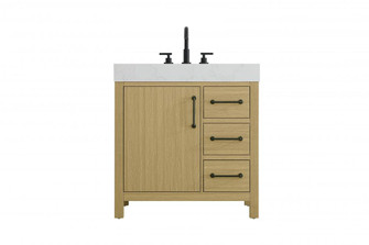 32 inch Single Bathroom Vanity In Honey Brown (758|VF60632MHB)