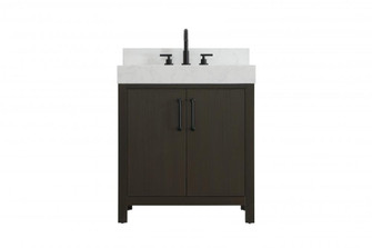 30 inch Single Bathroom Vanity In Mocha Brown with backsplash (758|VF60630MMB-BS)