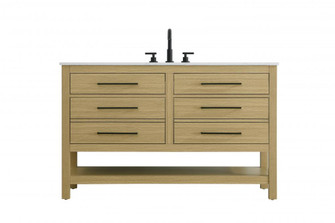 60 inch Single Bathroom Vanity in Honey Brown (758|VF60560MHB)