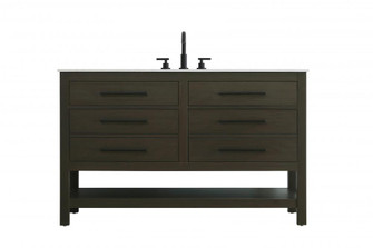 54 inch Single Bathroom Vanity in Mocha Brown (758|VF60554MMB)