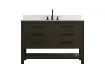 48 inch Single Bathroom Vanity in Mocha Brown with backsplash (758|VF60548MMB-BS)