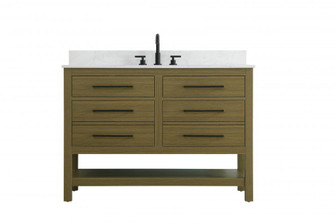 48 inch Single Bathroom Vanity in Chestnut Brown with backsplash (758|VF60548MCB-BS)