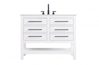 42 inch Single Bathroom Vanity in White (758|VF60542WH)