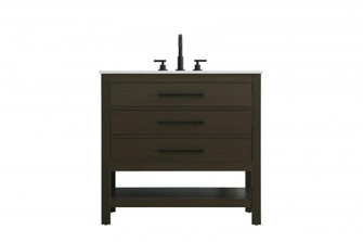 36 inch Single Bathroom Vanity in Mocha Brown (758|VF60536MMB)
