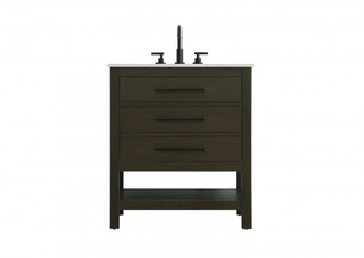 30 inch Single Bathroom Vanity in Mocha Brown (758|VF60530MMB)