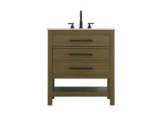 30 inch Single Bathroom Vanity in Chestnut Brown (758|VF60530MCB)