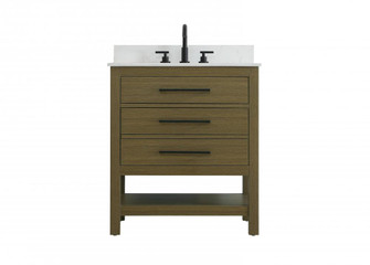30 inch Single Bathroom Vanity in Chestnut Brown with backsplash (758|VF60530MCB-BS)