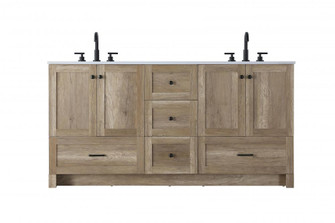 66 inch Double Bathroom Vanity In Natural Oak (758|VF2866DNT)