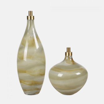 Uttermost Cascade Glass Bottles Set/2 (85|18223)